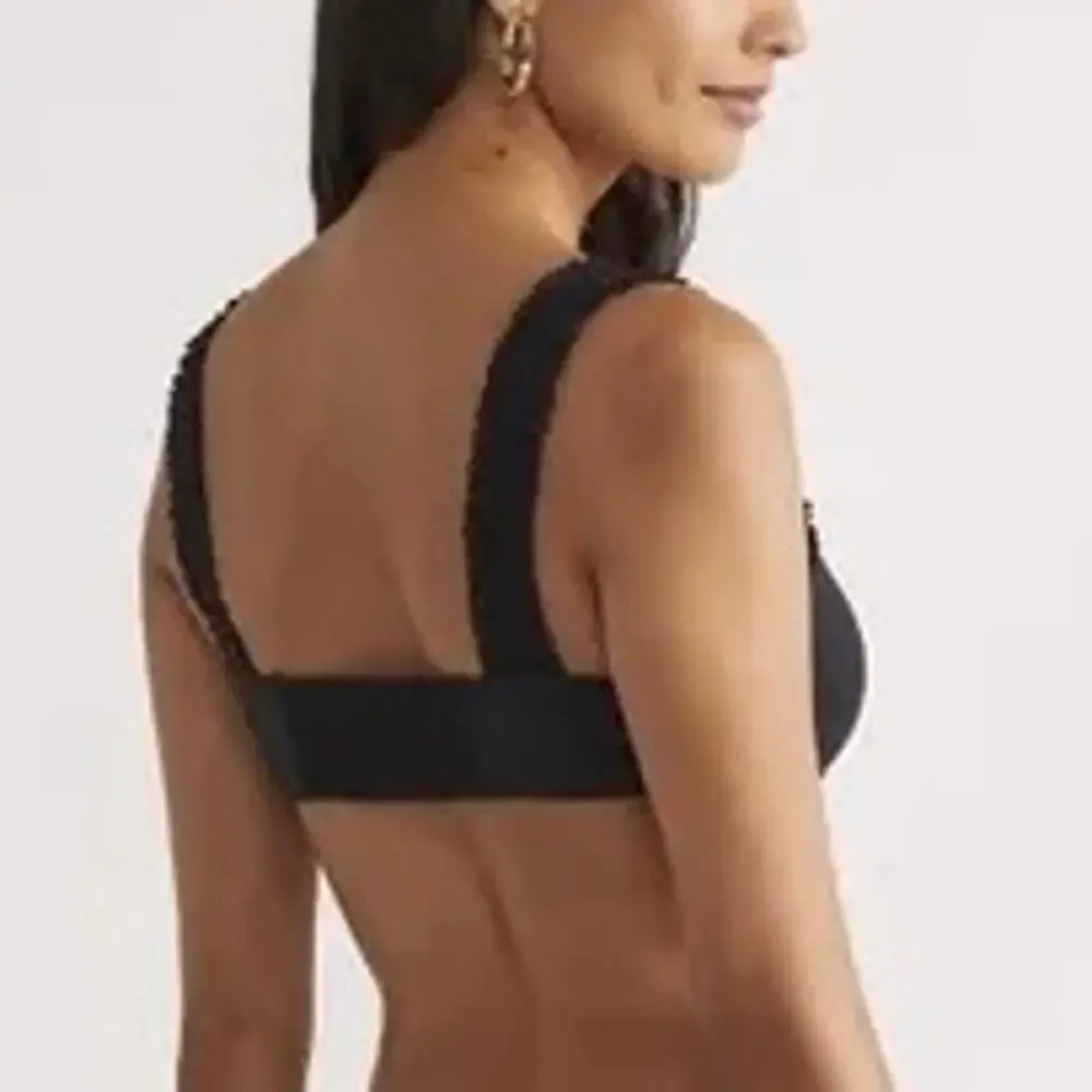 Vineyard Vines Smocked Bikini Top - Jet Black - XL